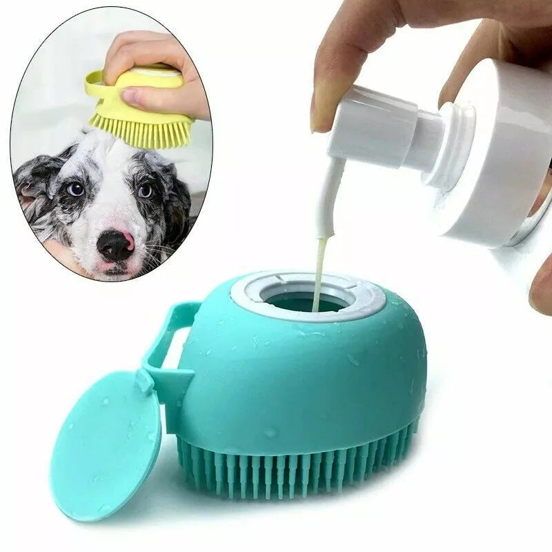 Soft Silicone Dog Massage Shampoo Brush