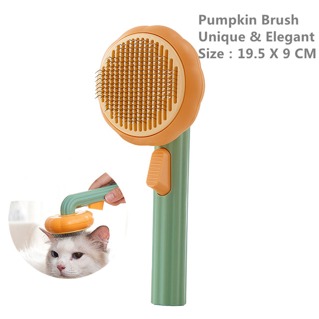 Self-Cleaning Pumpkin Pet Brush