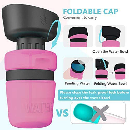 Portable Foldable Dog Water Bottle