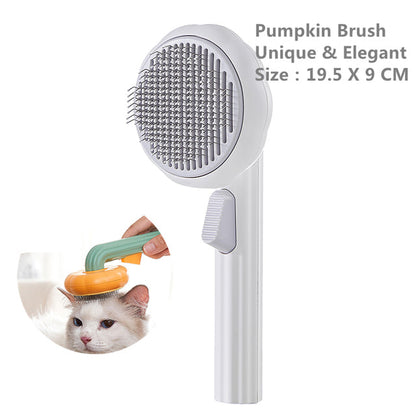 Self-Cleaning Pumpkin Pet Brush